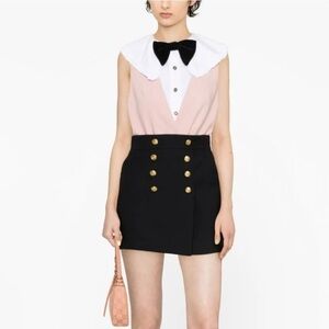 Gucci Button Up Crepe Skirt
